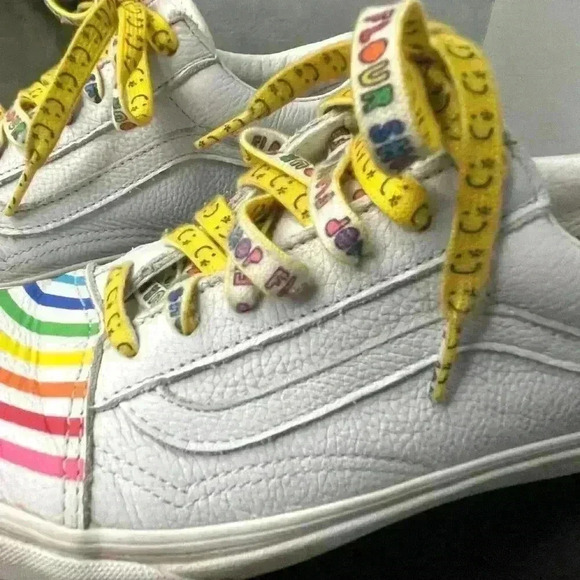 Vans Off the Wall Low Top Rainbow Slour Shop By Amirah Kassem Shoes W7/M5.5 - Picture 3 of 11